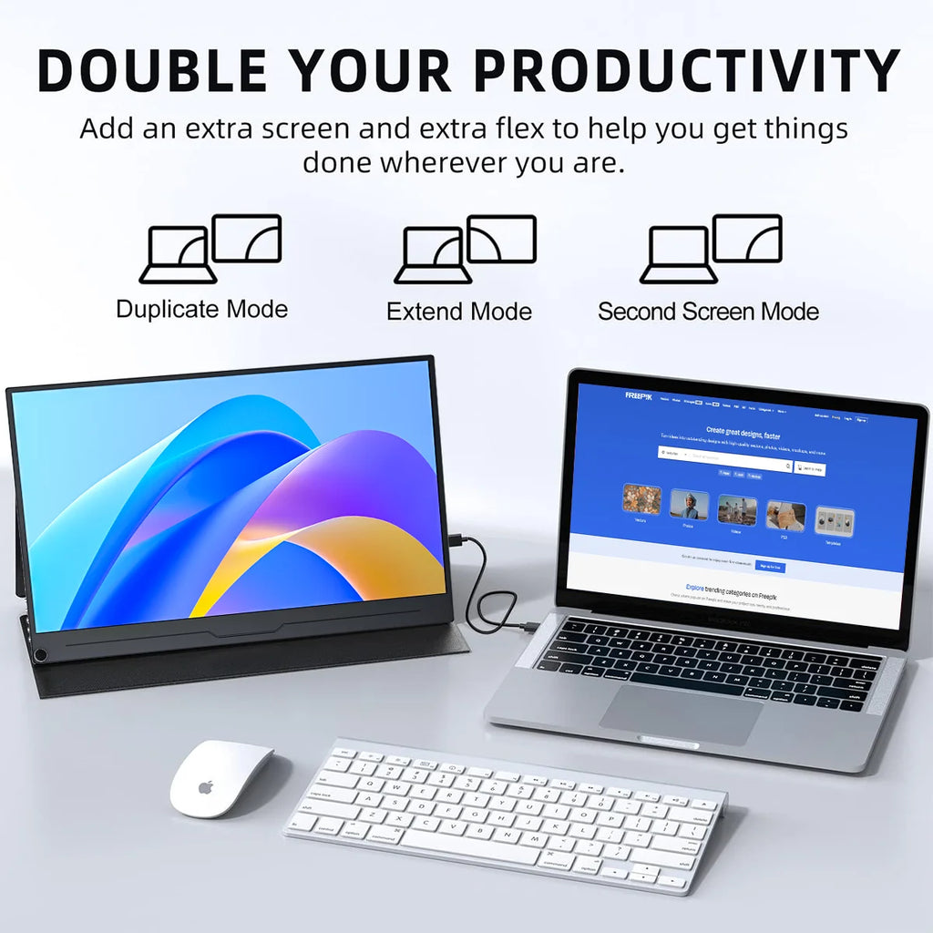 15.6 inch Portable Gaming Monitor 3840X2160 Ultra-Thin 4K IPS Screen for PC Laptop External Display with for Xbox Switch PS 4 5