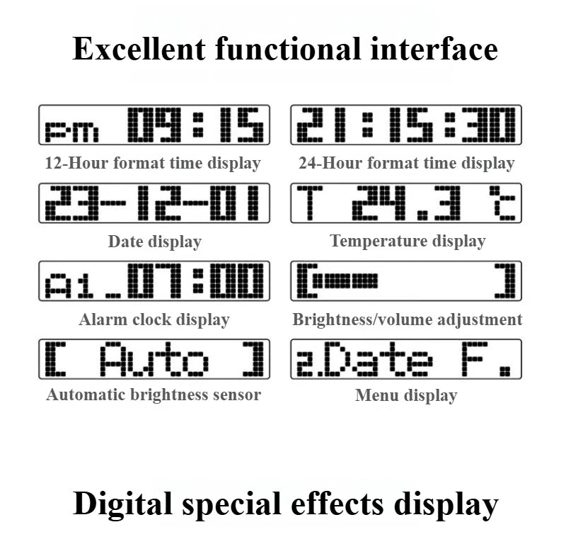 LED Desk Clocks Solid Wood Table Clocks Creative Digital Electronic Clock Modern WiFi Desktop Clock for Living Room Furniture