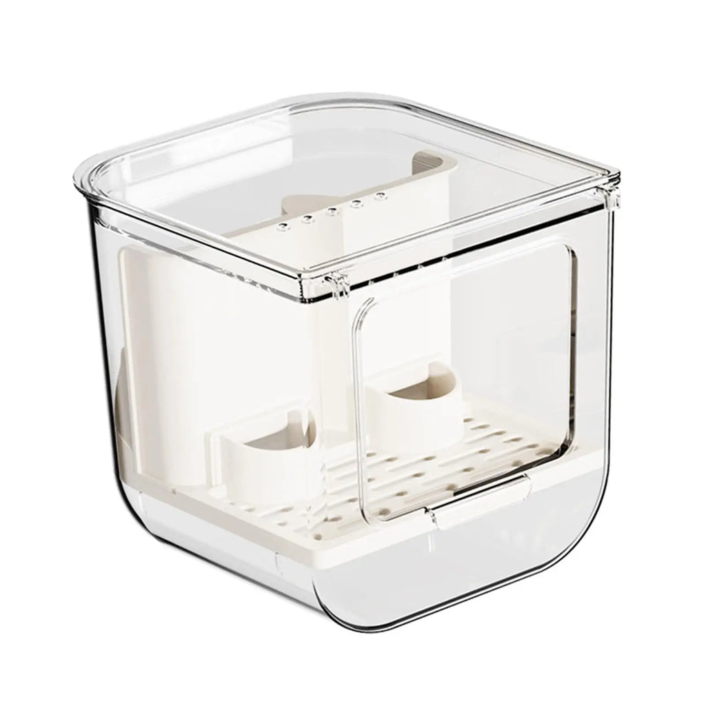 Automatic Parrot Feeder Hanging Pet Cage Feeder Food Dispenser Food Container for Small Birds Finch Lovebirds Cockatoo Budgies