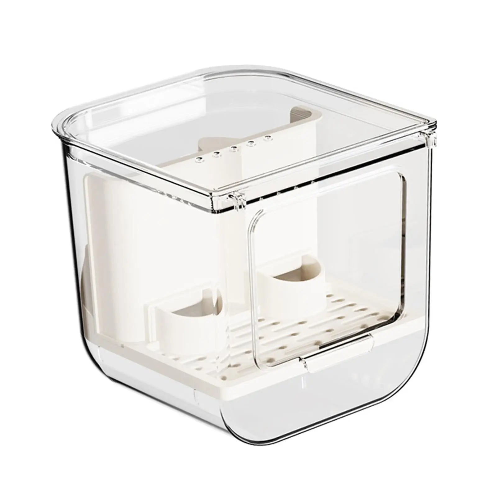 Automatic Parrot Feeder Hanging Pet Cage Feeder Food Dispenser Food Container for Small Birds Finch Lovebirds Cockatoo Budgies