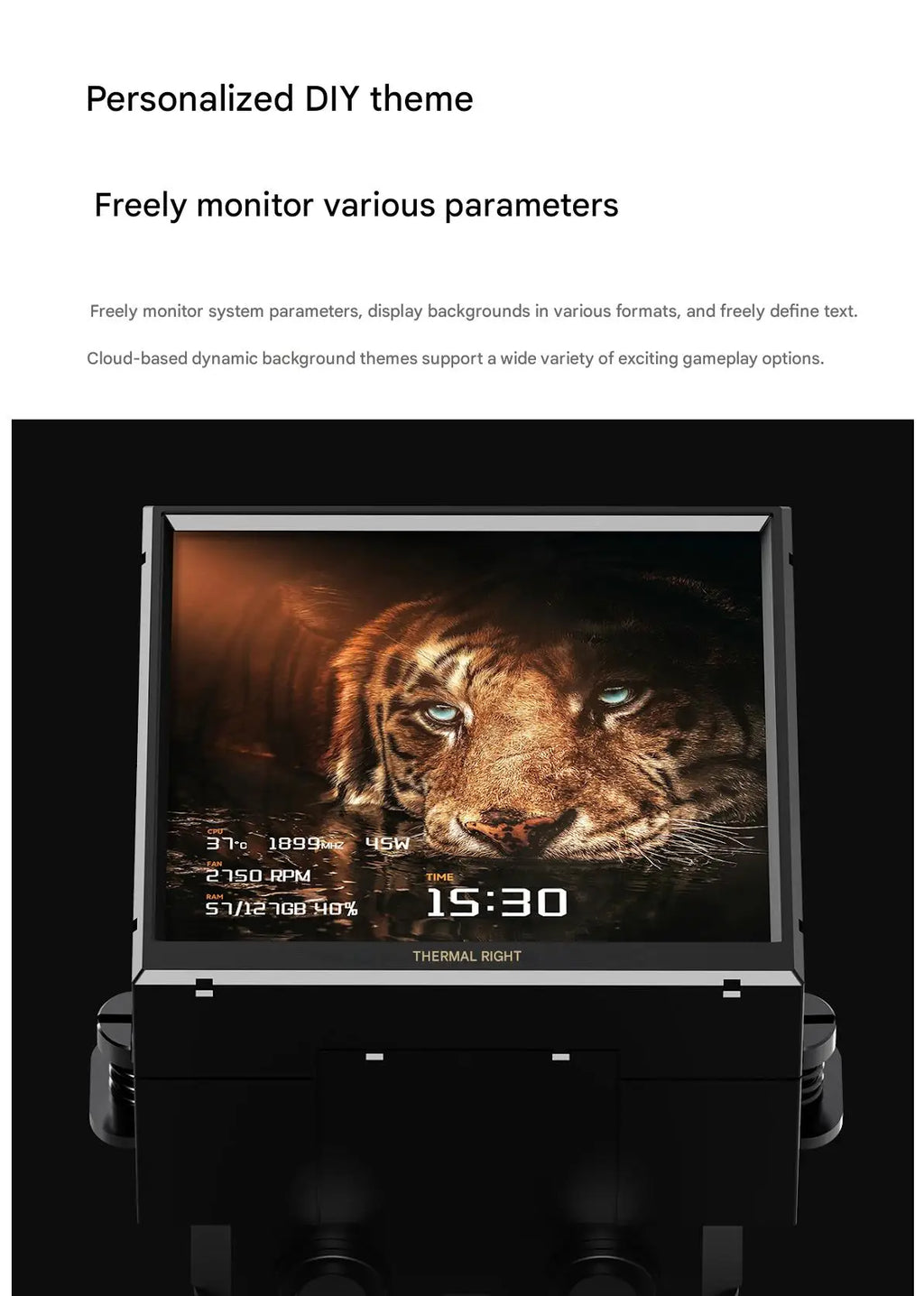 Thermalright PEERLESS VISION 360 UB ARGB All-In-One Liquid CPU Cooler, DIY Theme/With 3.95-Inch Display for LGA 1851/AM5/AM4