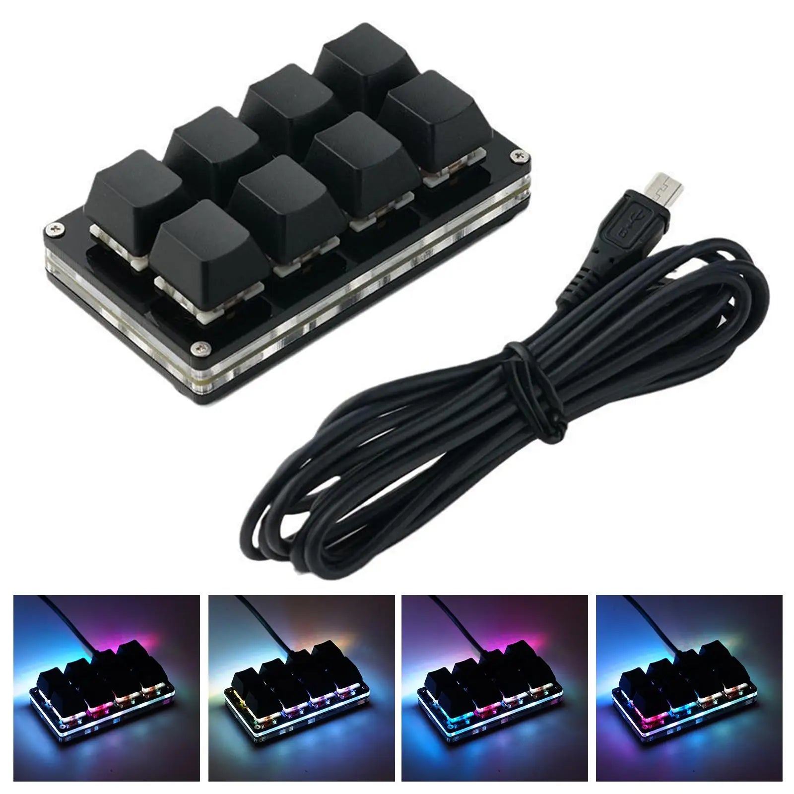 Mini USB Custom Mechanical Keyboard 2/3/4/6/9/12/16/24 Keys Gaming Keyboard Sayo Device Shortcut Programmable Keypad Keys Macro
