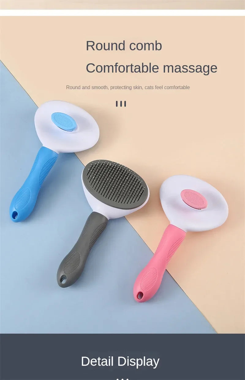 Pet Hair Remover Dog Brush Cat Comb Animal Grooming Tools Dogs Accessories Cat Pet Supplies Stainless Steel Beauty Massage Comb