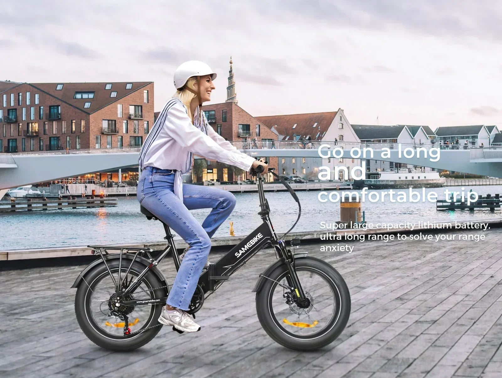 20*4.0 inch fat tire folding electric bicycle, 750W motor urban mountain E-Bike, 48V13AH battery adult electric scooter