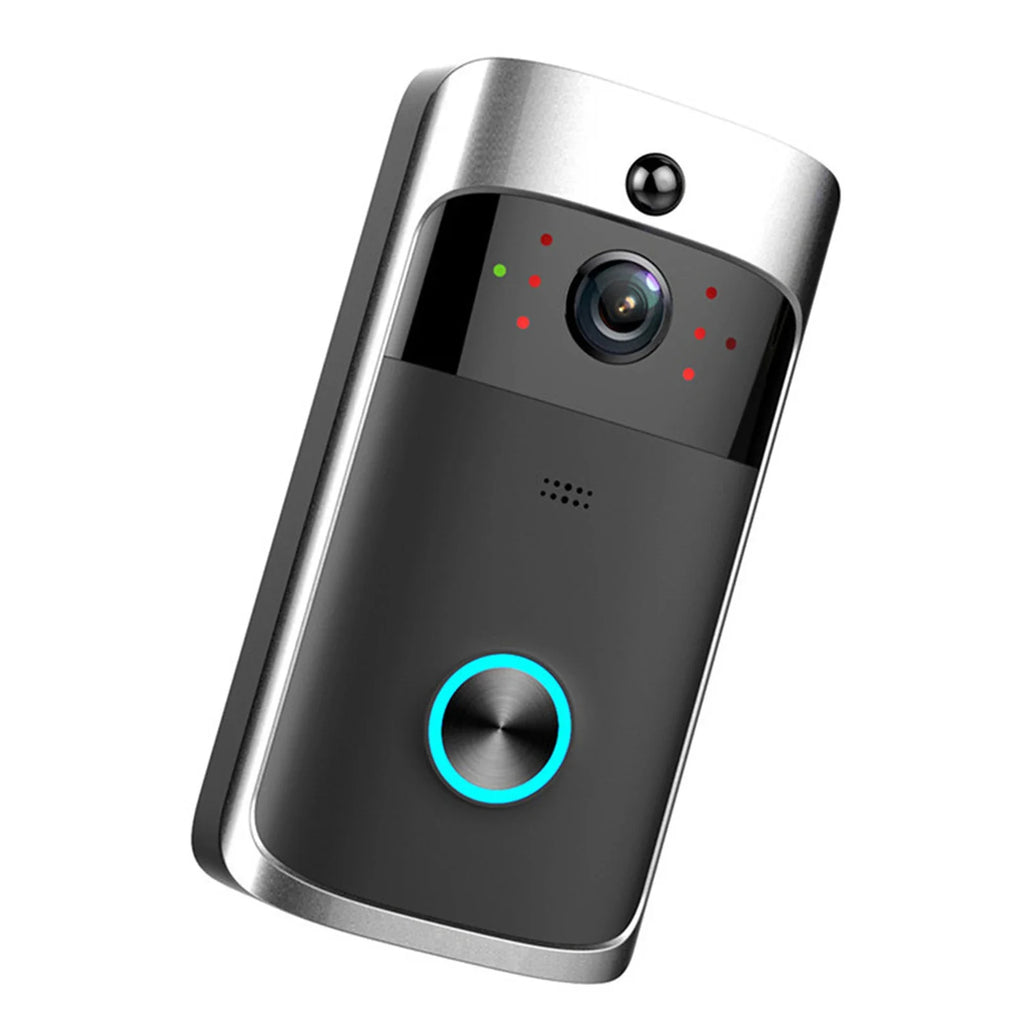 V5 Wireless Video Doorbell with Night Vision 720P HD Wide Angle Camera and PIR Motion Detection for Home Security