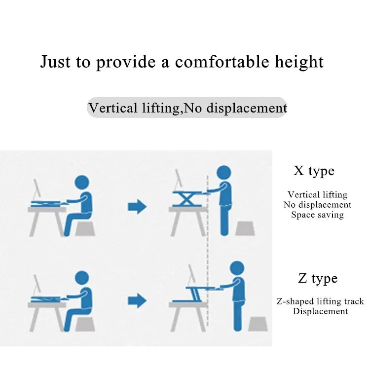 Foldable Height Adjustable Standing Desk On Desktop