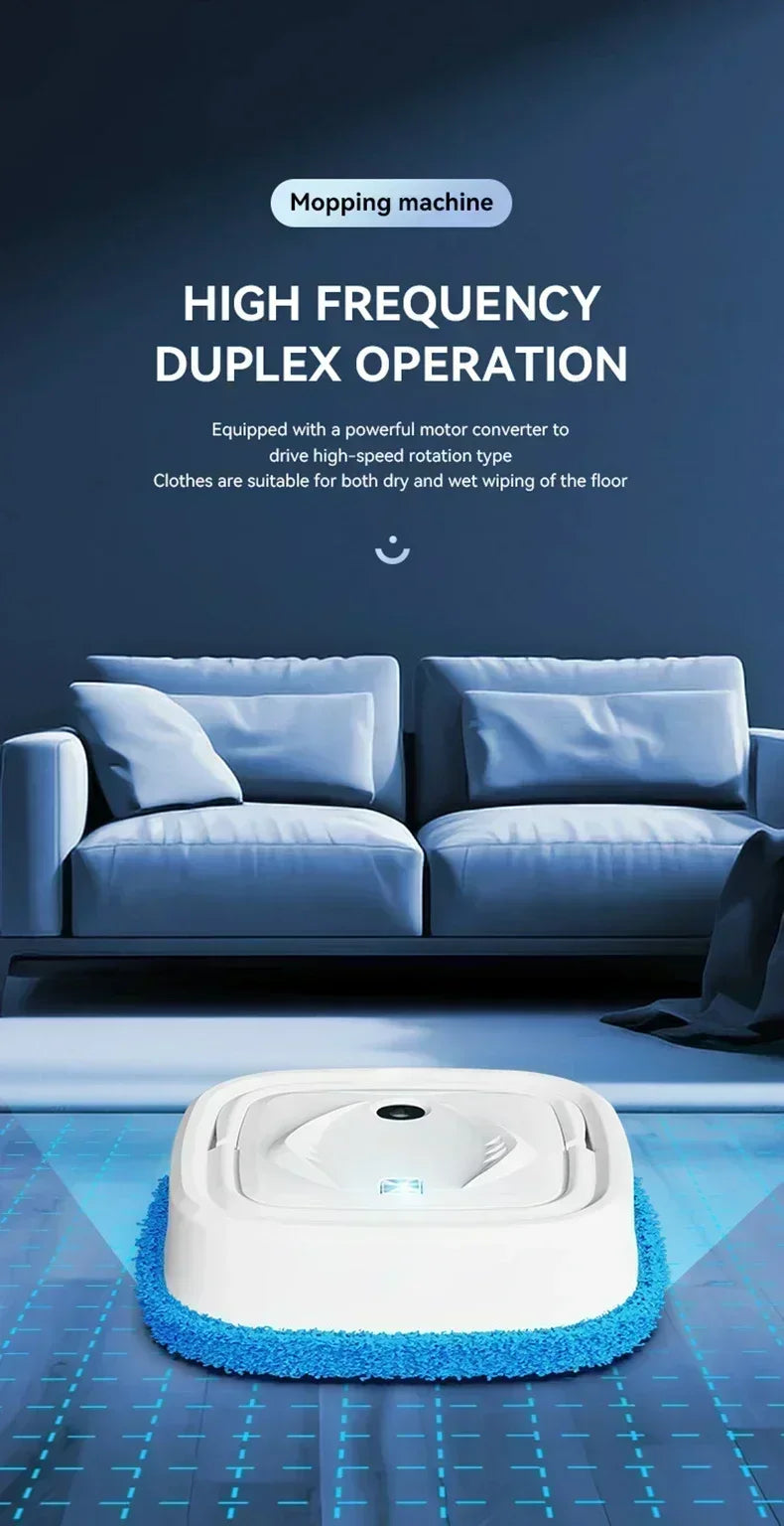 Smart Robotic Vacuum Cleaner 2000Pa Strong Suction Auto Mopping Wireless App Control Auto-Charging for Pet Hair Hard Floor