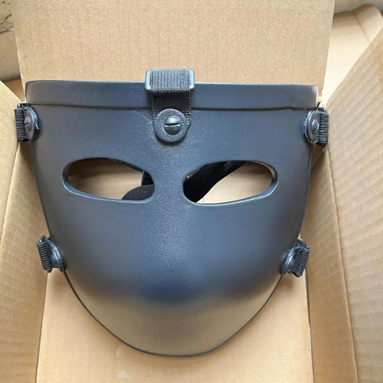 Genuine ISO Lightweight NIJ IIIA Aramid Ballistic Visor Black Face mask Cover Bulletproof Mask Half Face Shield AK47