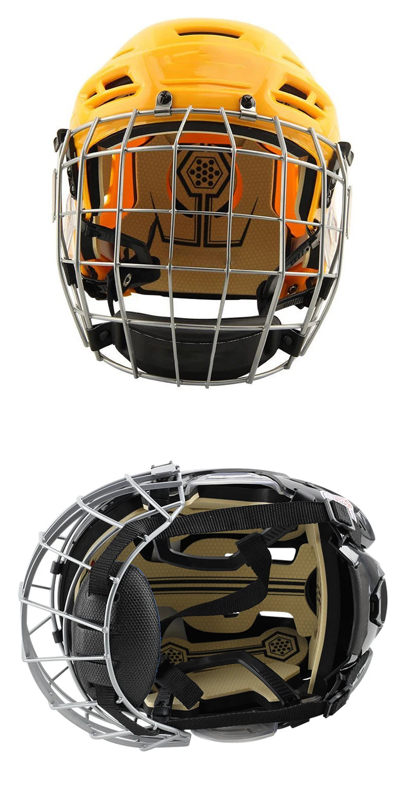 Hockey Helmet Tactical Sports Rugby Adjustable Ice Hockey Helmet with Cage Full/Face Mask Adult Equipment Face Head Protective