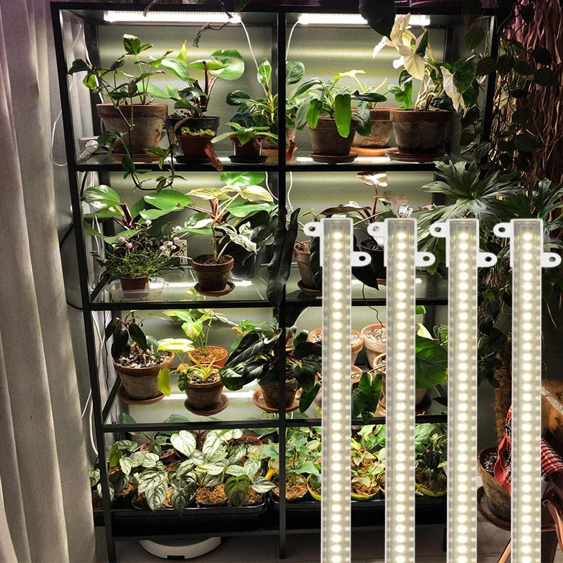 LED Grow Light Strips for Indoor Plants Full Spectrum，Plant Light Bar with3/9/12H Timer,10Dimmable Levels for Seedling Succulent