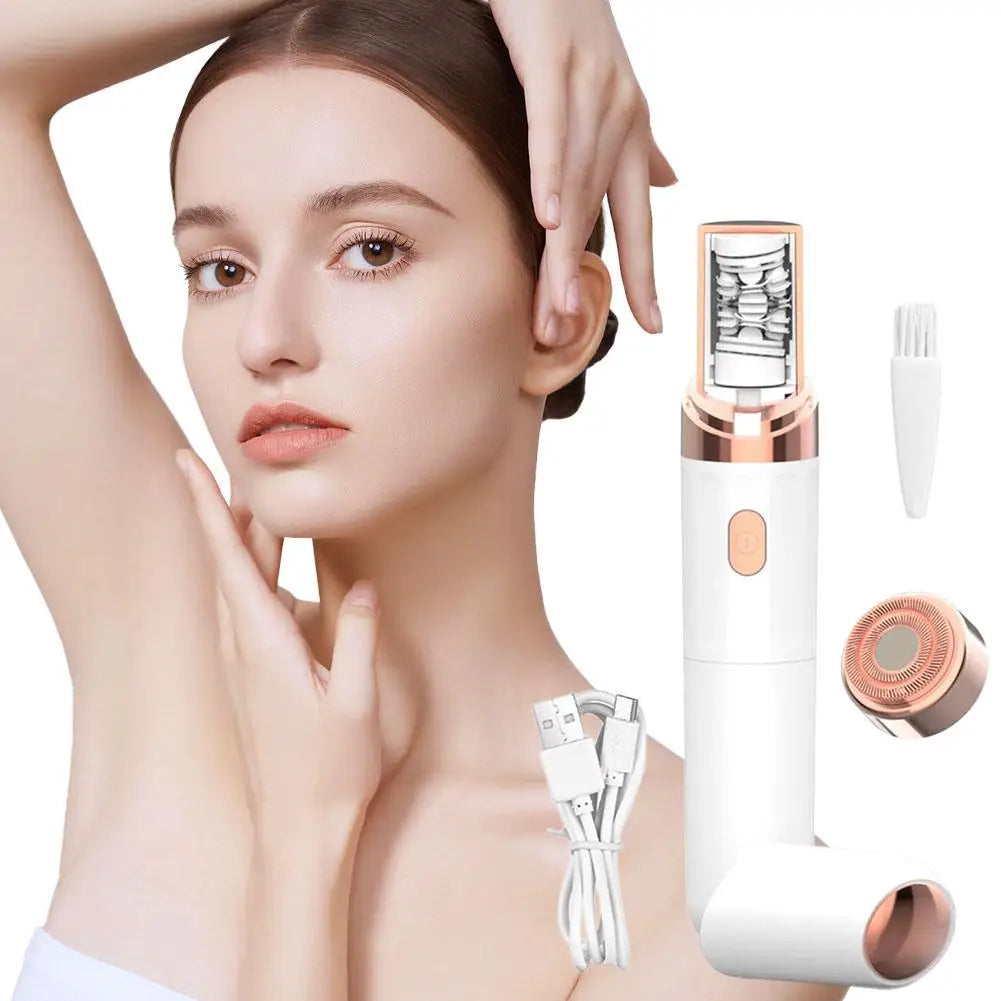Electric Epilator & Shave 2-in-1 Electric Hair Removal Device For Women Painless Waterproof Private Parts & Facial Hair Removal