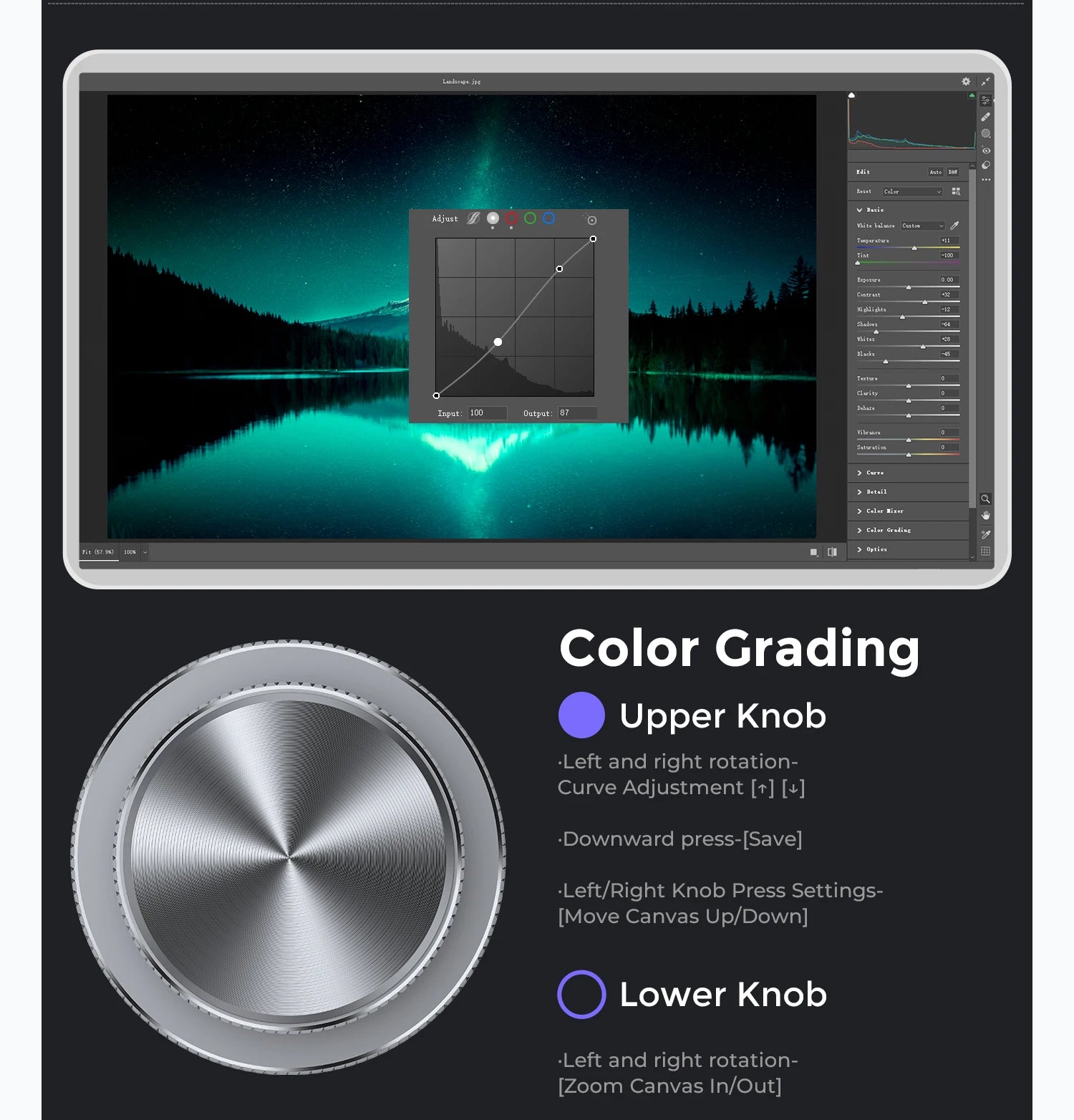 Desktop Wired Aluminum Alloy Dual-Layer Knob Wireless Custom Keyboard RGB Custom Control Volume Knob Multimedia Office Shortcut