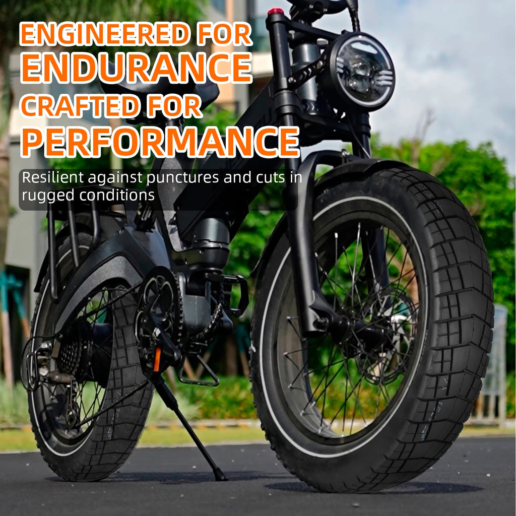 ULIP New 20 Inch Fat Tire 20x4.0 Bike Off-road Fat Tire Snowmobile Beach Electric Bicycle 20*4.0 Anti-Slip Fat Tire Cycling Part
