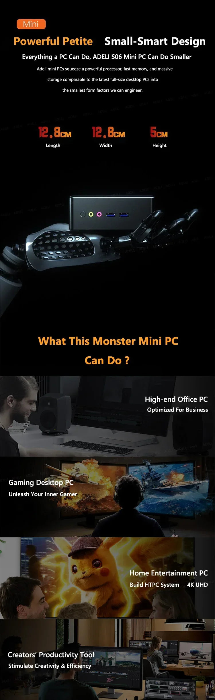 FOR AMD Mini PC Gamer R5 3500U 3550H Radeon Vega 8 Graphics Mini ITX Gaming PC Main Board System Unit Win10 Linux UHD 4K NUC Box