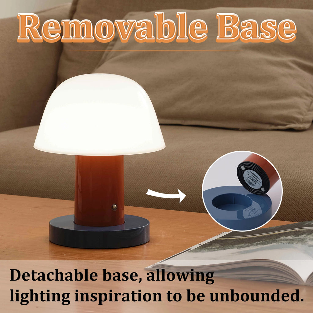 Mushroom table lamp bedroom bedside ambient light LED touch switch USB charging restaurant coffee room decorative light