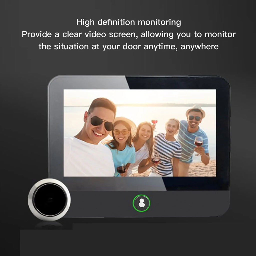Video Doorbell for TUYA Digital Door Viewer 1080P APP Monitoring Wide View Angle Convenient for Home Office