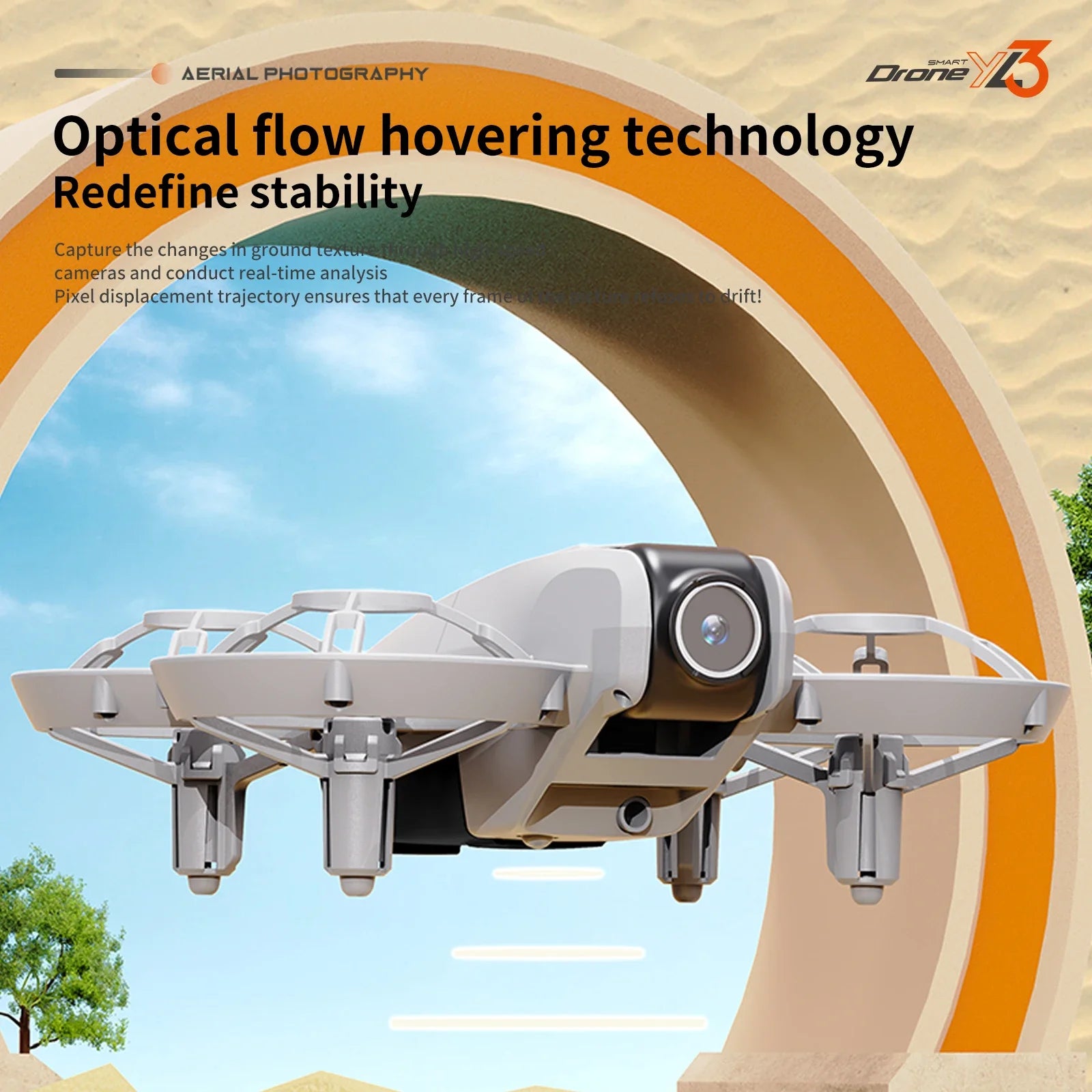 Lenovo Dual Camera Drone YL3 Aerial Photography Aircraft 5G WIFI Brushless Motor Remote Control Optical Flow Hover Aircraft Gift