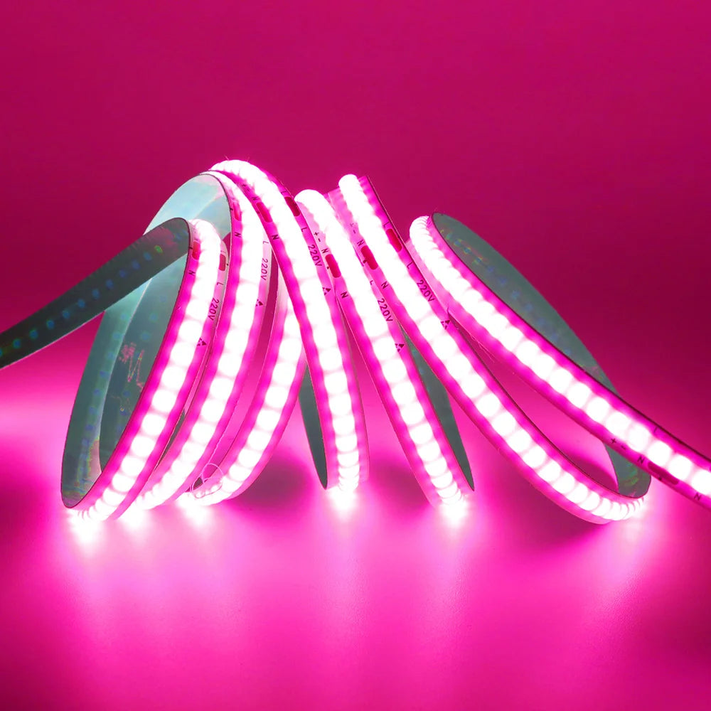 Led Strip COB 220V High Brightness 5m 10m 20m 50m Flexible Light Tape with IC Rectifier 230V 240V AC 240LED/m Linear Lighting