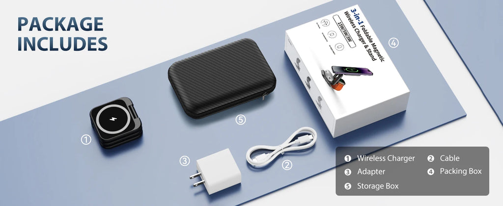 KUXIU X55 Magsafe Wireless Charging Station for iPhone 17 16 15 14 13 12 Pro/Max,5W for iWatch, AirPods,Foldable Phone Hold