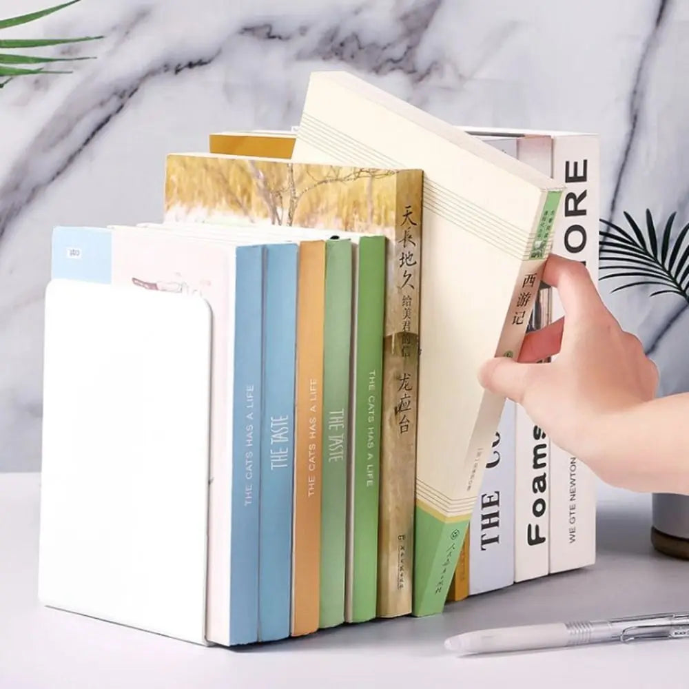 Desktop Organizer L-shaped Desk Bookends Durable Display Book Stand Simple INS Book Support Rack Minimalism