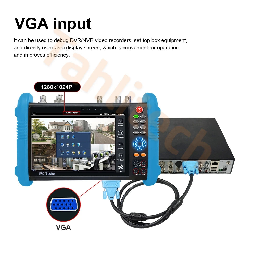 8K CCTV Tester IPC-9800CLMOVTADHS 8MP HD AHD TVI CVI SDI IP Tester 7-inch Touch Screen Monitor 8K Video Display Tester Monitor