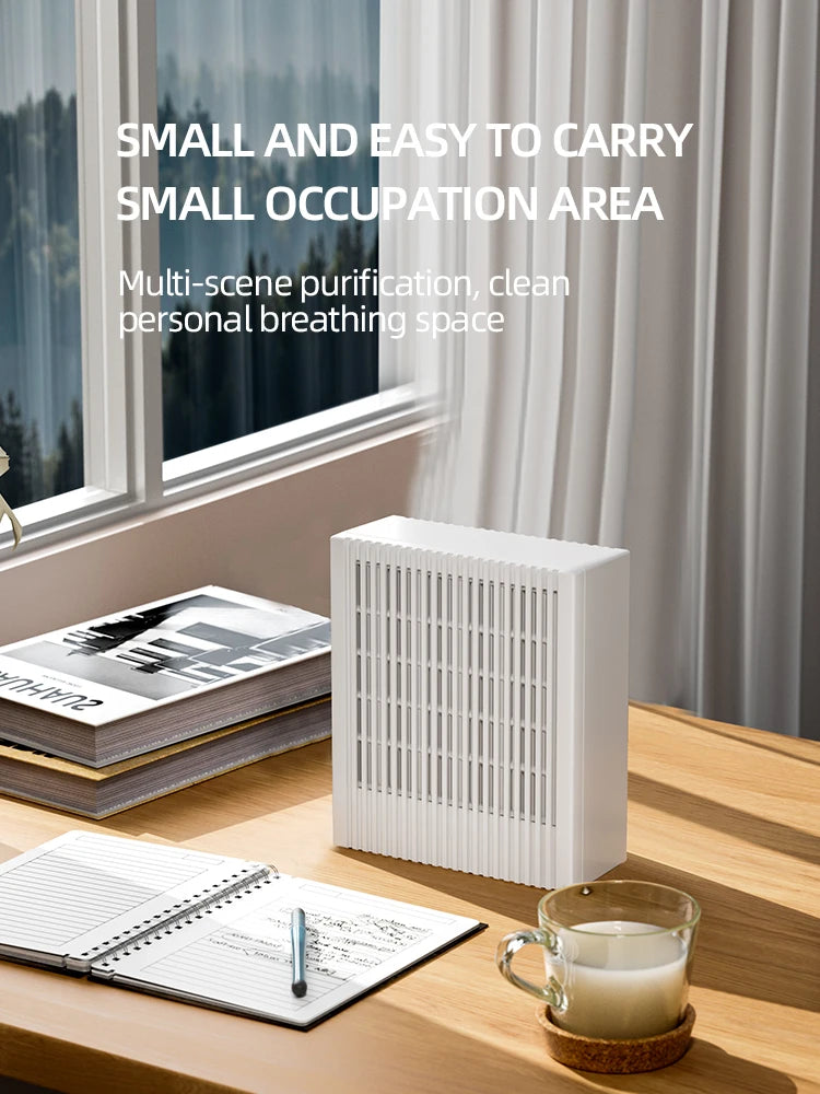 Mini Desktop Air Purifier HEPA Filtered Car Air Purified Air with Fragrance Negative Ion Purifier