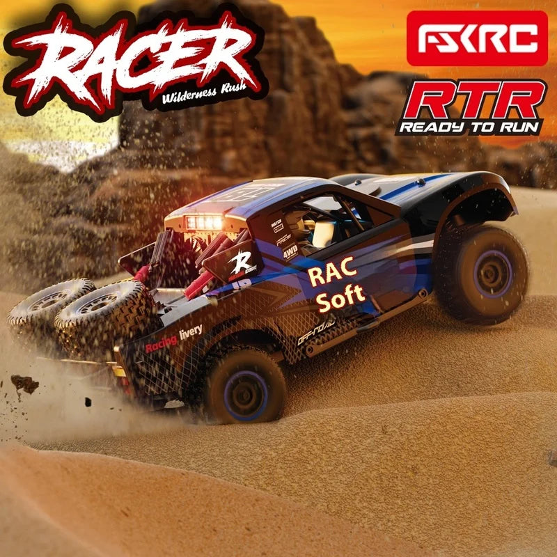 Hb-Rd1201-1204 1:12 Scale 4WD High-Speed Remote Control Car with LED Light 2.4GHz Frequency 45km/h RC Short Truck Toy Model