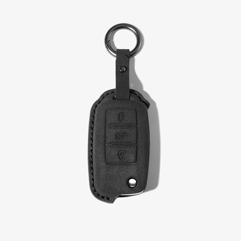 Suede Car Key Case Cover Fob Keychain for VW Volkswagen Golf 7 MK7 Tiguan MK2 for Ateca Leon FR Ibiza Skoda Octavia Kodiaq