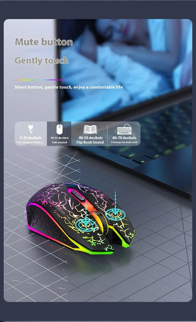 2.4G Bluetooth Wireless Mouse Gaming Mouse Silent Mouse Rechargeable Mouse 800-1200-1600 DPI Mouse Mice for PC Laptop Macbook