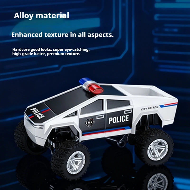 1：64 Mini Remote Control Off Road Truck Alloy Shell Rechargeable With Led Lights Anti Collision Night Play Electric Toy For Kids