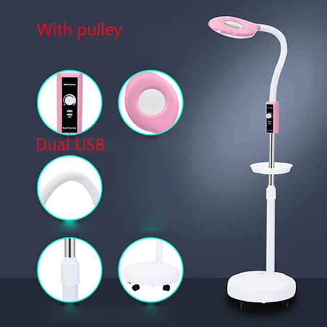 16X LED Lighting Magnifying Glass for Tattoo/Manicure and eyelashes/Skincare Beauty  Round fill light dimmable light