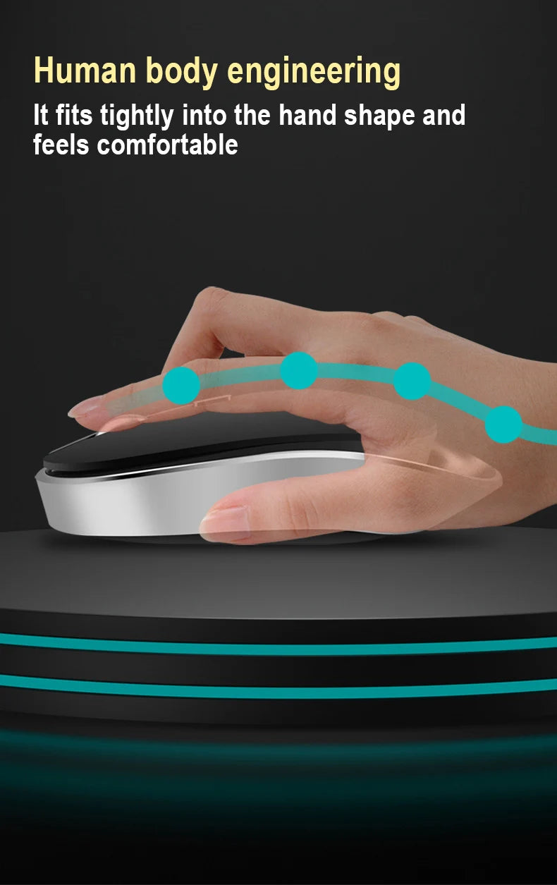 Wireless Mouse For Laptop PC Bluetooth RGB Rechargeable Mouses Wireless Computer Silent Mice LED Backlit Ergonomic Gaming Mause