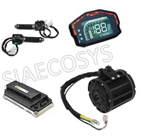 QS138 3000W/6000W Peak 72V BLDC Mid Drive Motor for Electric Scooter 100KM/H with 428 Chain Sprocket V1 Dual Power Design