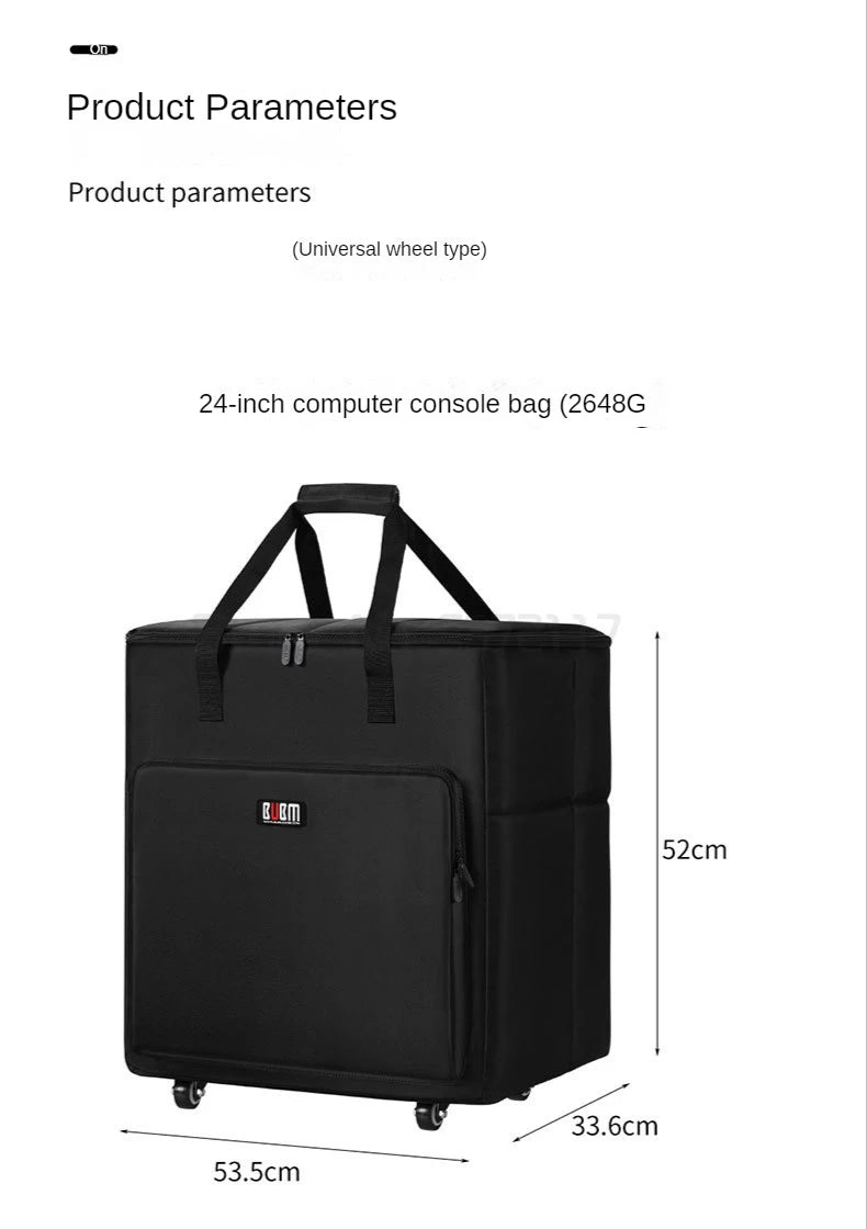 Desktop Gaming Computer PC Carrying Case Travel Storage Carrying BagComputer Main Processor Case and Monitor