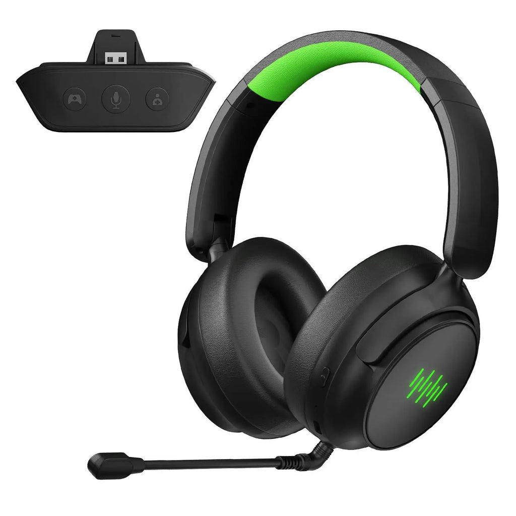 Wireless Gaming Headset for Xbox/PC/Switch Game/Chat Audio,Foldable,Detachable Mic,3D Surround Sound Plug & Play Game Headphone