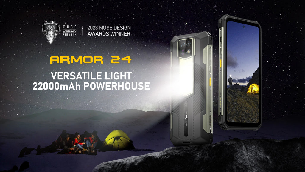 Ulefone Armor 24 Rugged Phone, 22000mAh, Up to 24GB + 256GB, 6.78 ", 120Hz Smartphone, 64MP + 64MP, NFC Phone, Global Version