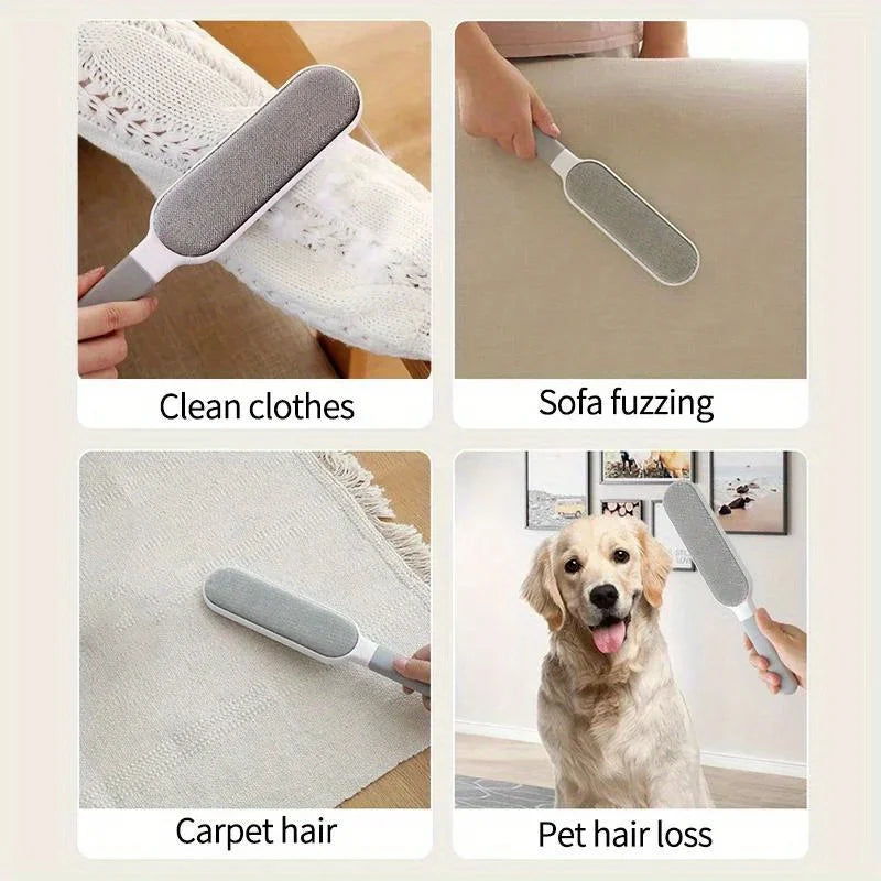 Pet Hair Cleaning and Removal Glove Reusable Tool, Double‑Sided Pet Grooming Glove Suitable for Carpet Dog and Cat Hair Cleaning