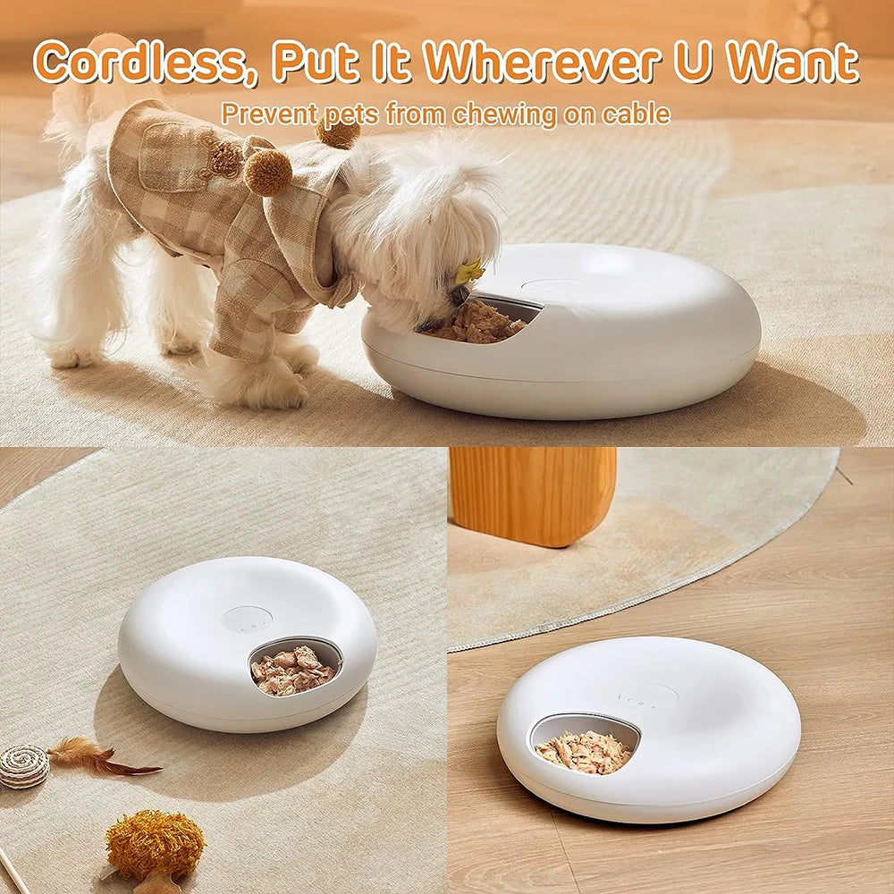 Rechargable Wet Food Cat And Dog Automatic Feeder Wet Food Samart Dispenser Pet Timed Feeding Wet Food Bowl