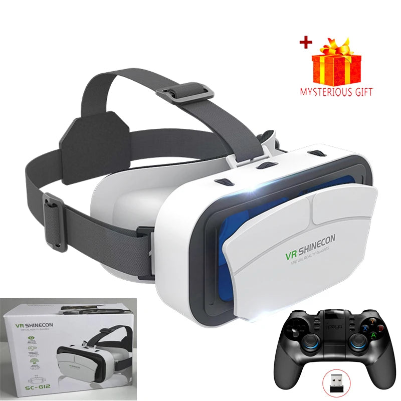 Virtual Reality VR Glasses Headset Viar Devices 3D Helmet Lenses Smart Goggles For Phone Smartphones Cell Viewer Mobile Game Set