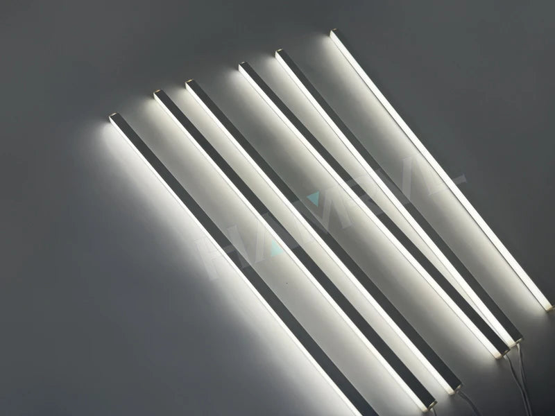 Touch Sensor LED for Wood Slat Wall Panels Decor No-drill Black/Silver Aluminum Bar Light Shelf Kitchen Wardrobe Closet Lighting