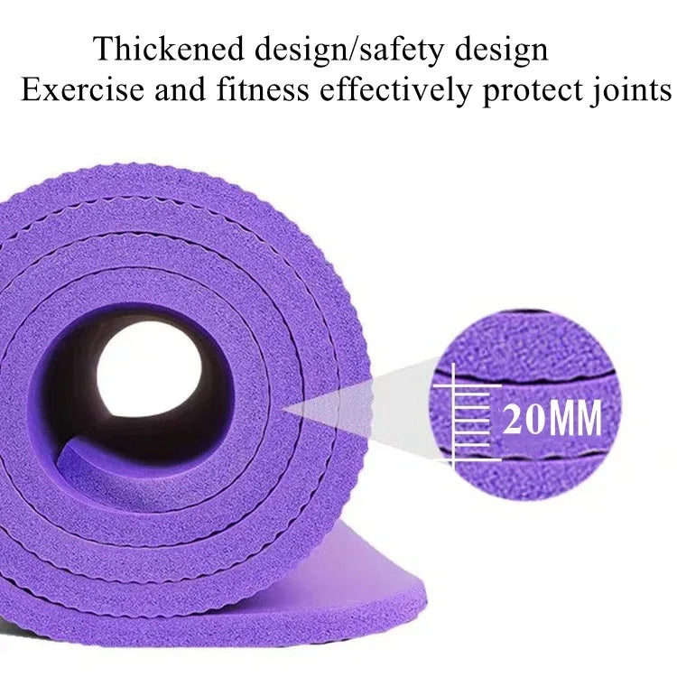 15MM-20MM Thick Yoga Mats Anti-slip Sport Fitness Blanket Exercise Yoga and Pilates Gymnastics Mat Fitness Equipment 183×60cm