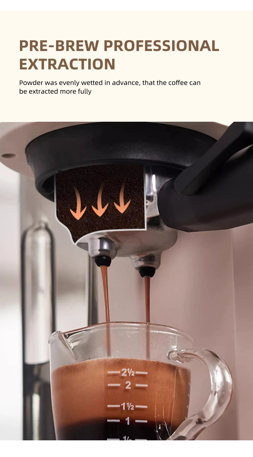 HiBREW 20 Bar Semi Automatic Espresso Coffee Maker With Grinder Bean For Cappuccino and Latte Milk Frothing System Machine H14