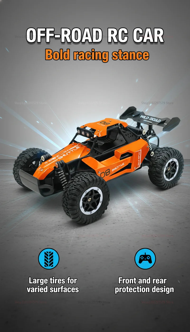 1:16 Scale Remote Control Monster Truck High Speeds 20KMH Off-Road RC Car with LED Lights for Adults Kids Durable Gift Ready for