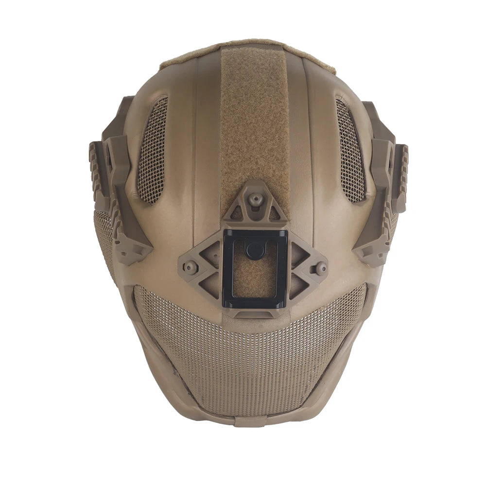 Full Protection Tactical Helmet Militar Hunting Airsoft Paintball CS Steel Mesh Safety Face Mask EVA Lightweight Punk Cosplay