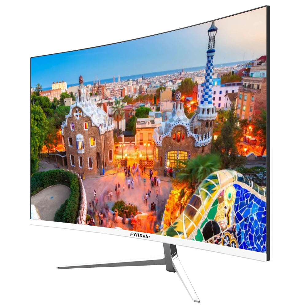 FYHXele 27inch Curved Monitor 1K FHD 75hz VA Panel 2ms Response Adaptive-Sync For Gaming Monitor LED PC Desktop With HDMI/DP