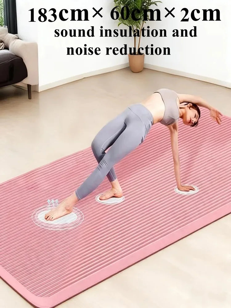 15MM-20MM Thick Yoga Mats Anti-slip Sport Fitness Blanket Exercise Yoga and Pilates Gymnastics Mat Fitness Equipment 183×60cm