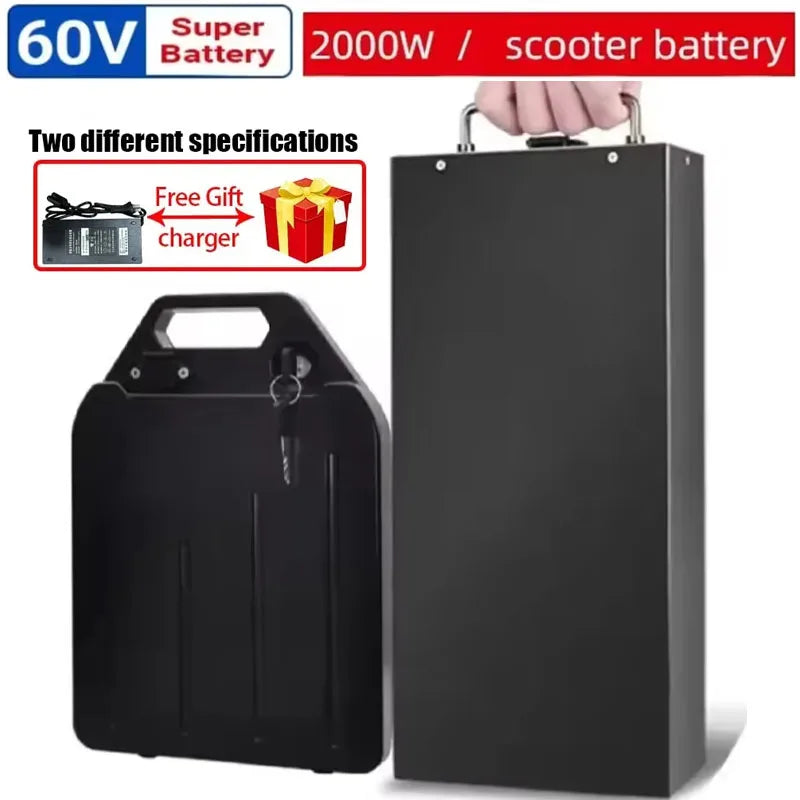 60V 40ah 20ah 30ah Electric Motorcycle Lithium Battery Pack 18650 Battery 300-1000W for Citycoco Scooter Bicycle