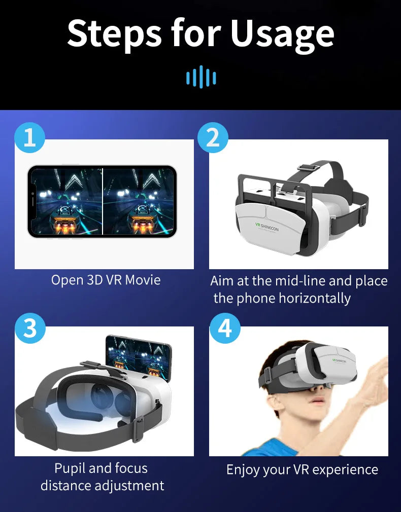 Virtual Reality VR Glasses Headset Viar Devices 3D Helmet Lenses Smart Goggles For Phone Smartphones Cell Viewer Mobile Game Set