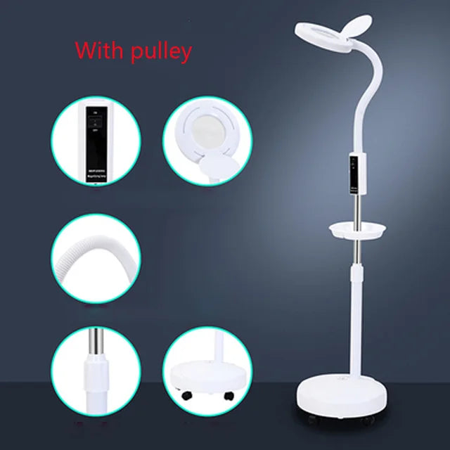 16X LED Lighting Magnifying Glass for Tattoo/Manicure and eyelashes/Skincare Beauty  Round fill light dimmable light