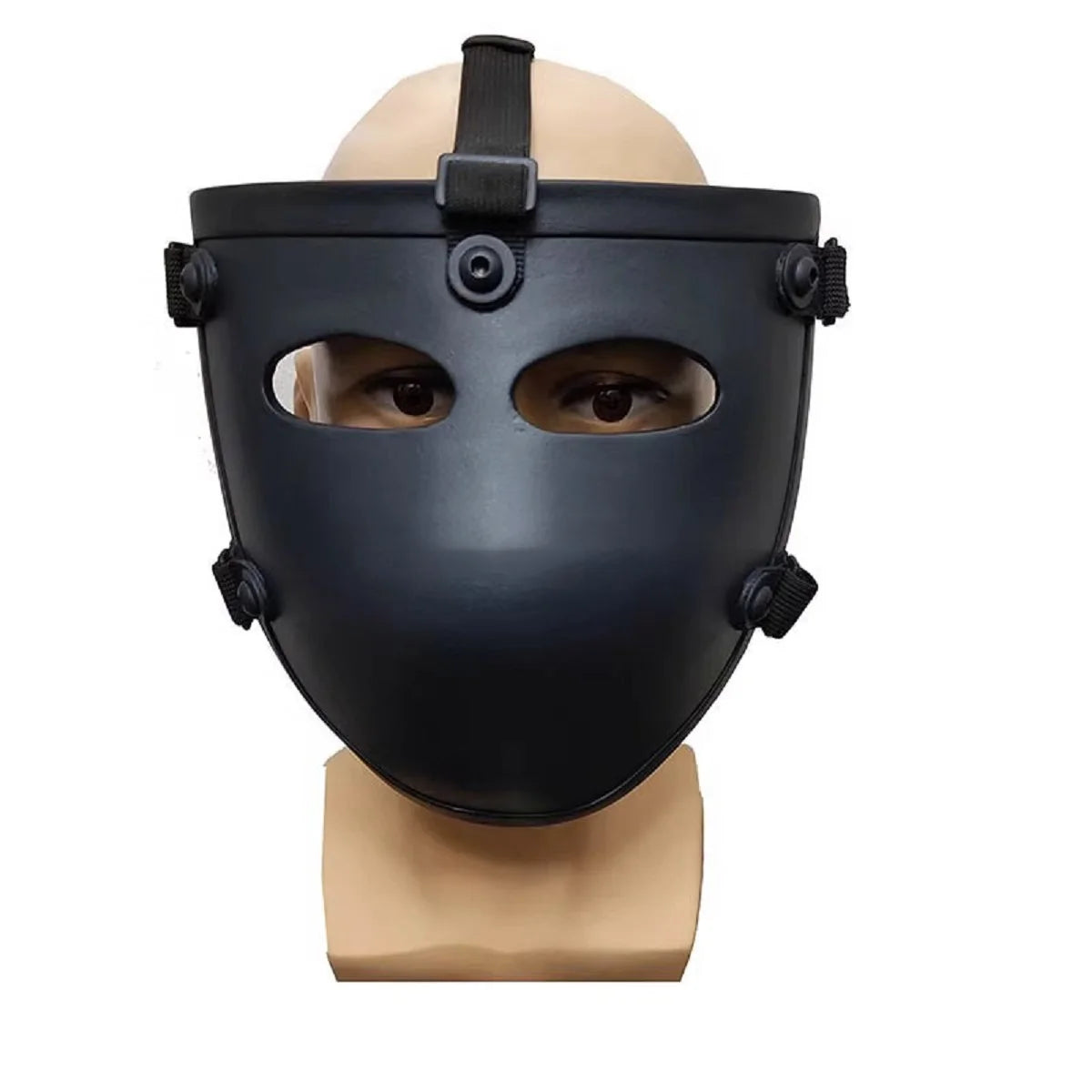 Genuine ISO Lightweight NIJ IIIA Aramid Ballistic Visor Black Face mask Cover Bulletproof Mask Half Face Shield AK47